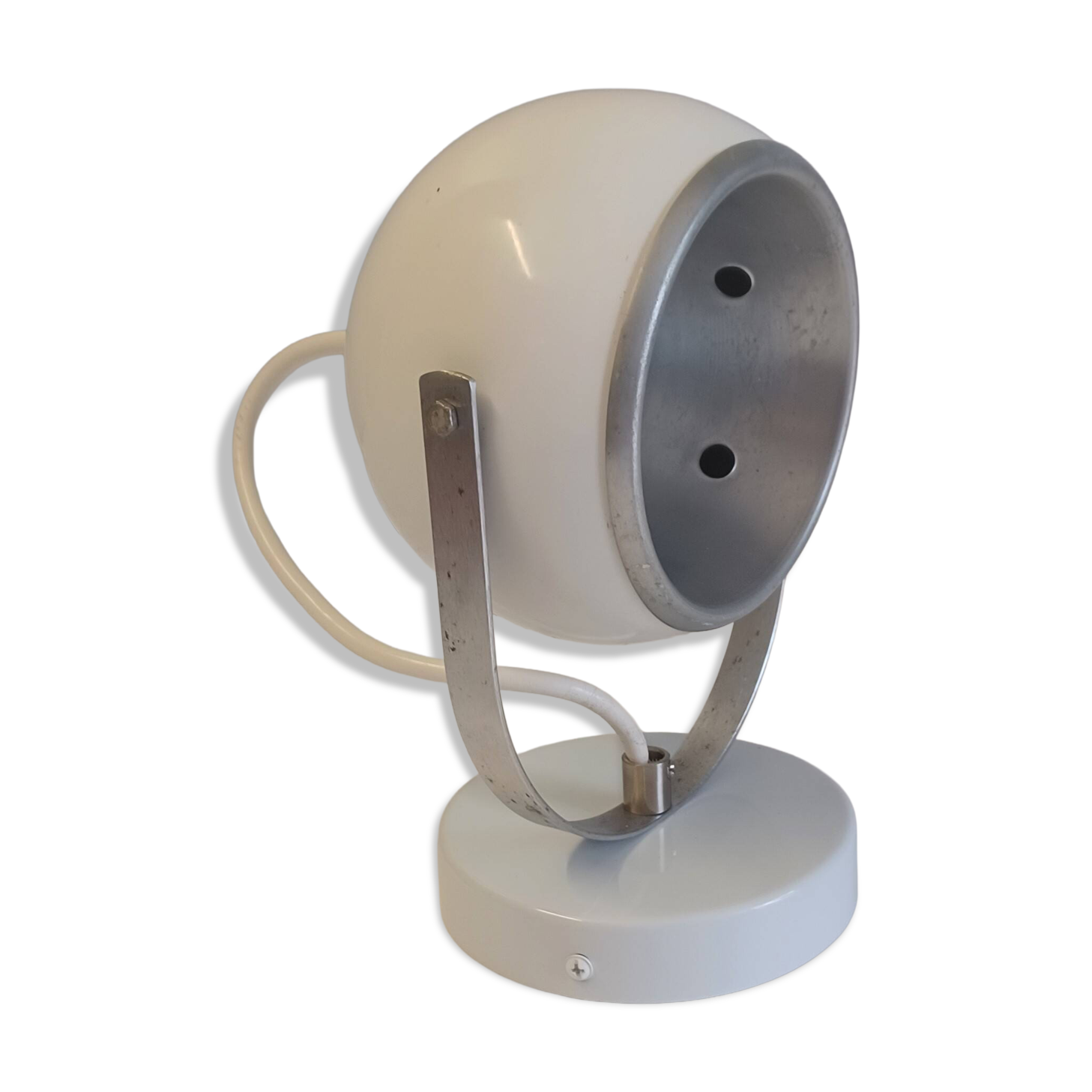 Wall lamp - Eye Ball - Space Age - Glossy White - 1970