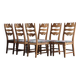 Chaises en chêne à dossier haut Razorblade vintage par Kjærnulf, années 1960, design danois