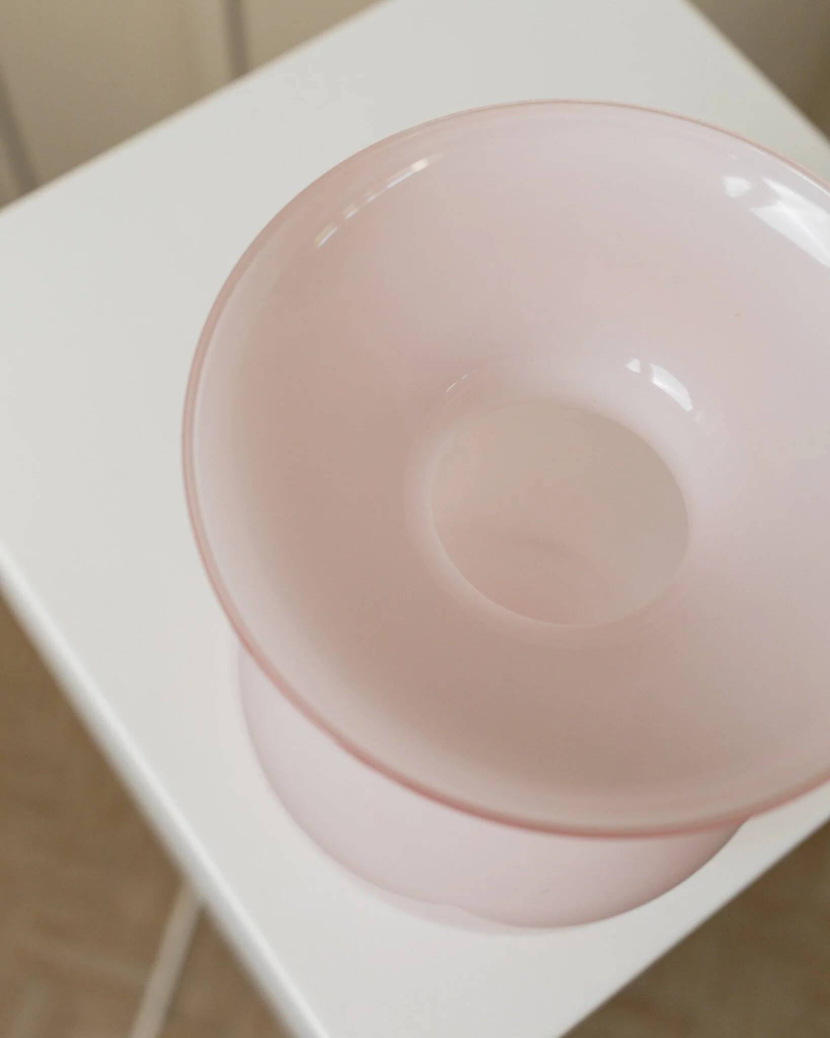 Pink opalescent glass vase by Ikea (2000s) designed by Barbro Wesslander & Pia Amsell