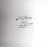 Rare cake dish service chatenois in earthenware of sarreguemines