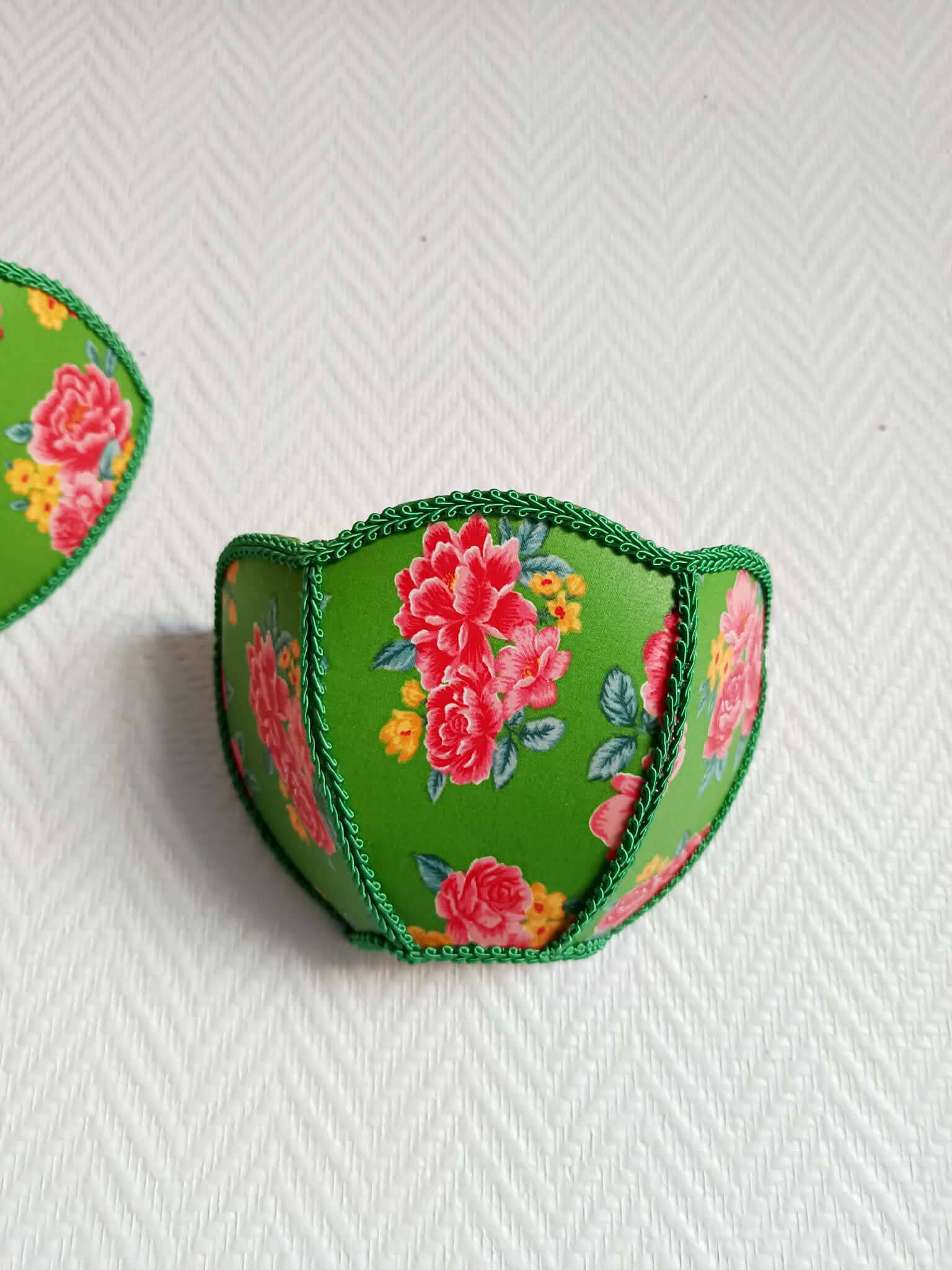 Pair of vintage flower wall lights