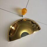 Half moon brass wall light 40 cm