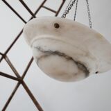 Antique French Alabaster Plafonnier Pendant Light