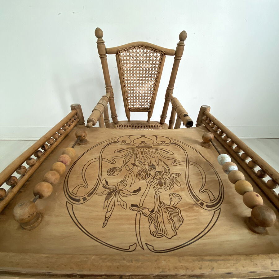 Chaise haute enfant vintage 1950