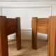 Paire de tables de chevet en orme maison regain 1970