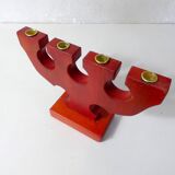 vintage painted wooden candlestick Scandinavian style