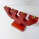 vintage painted wooden candlestick Scandinavian style