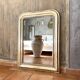 Louis-Philippe antique mirror with silver leaf, 19th century.