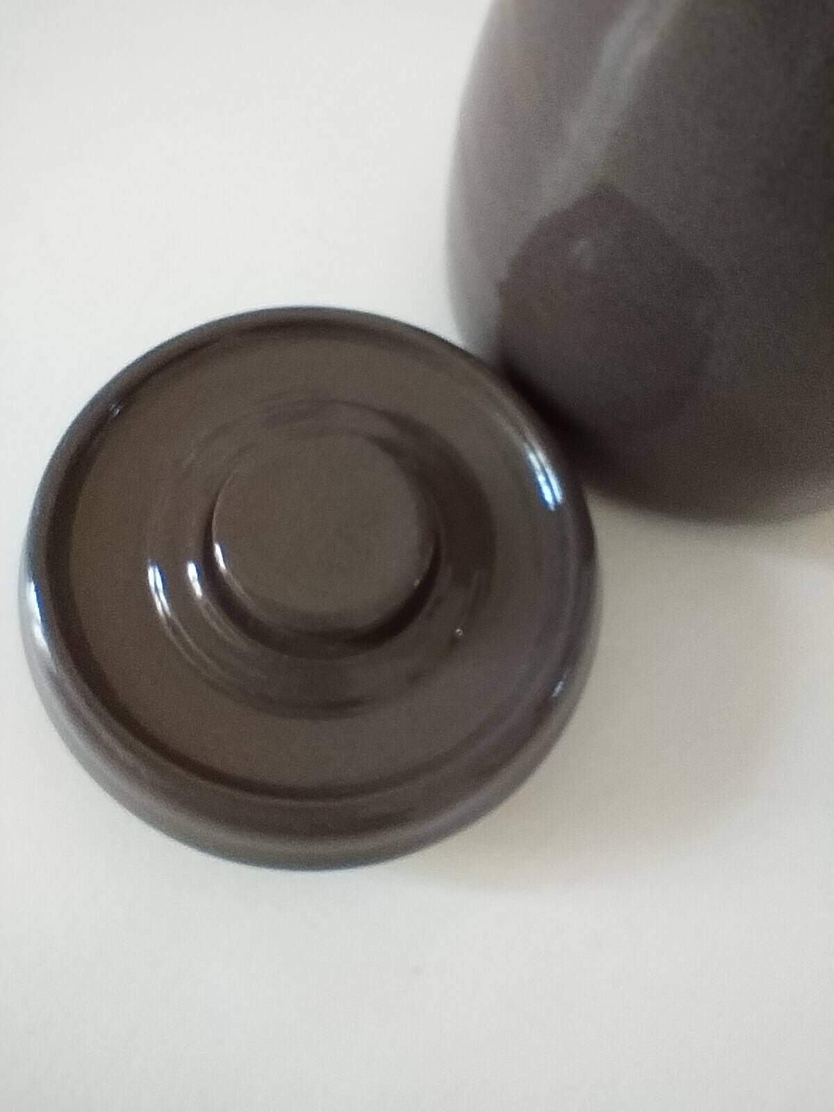 Duo verseuse et pot à lait en grès brun – céramique vintage