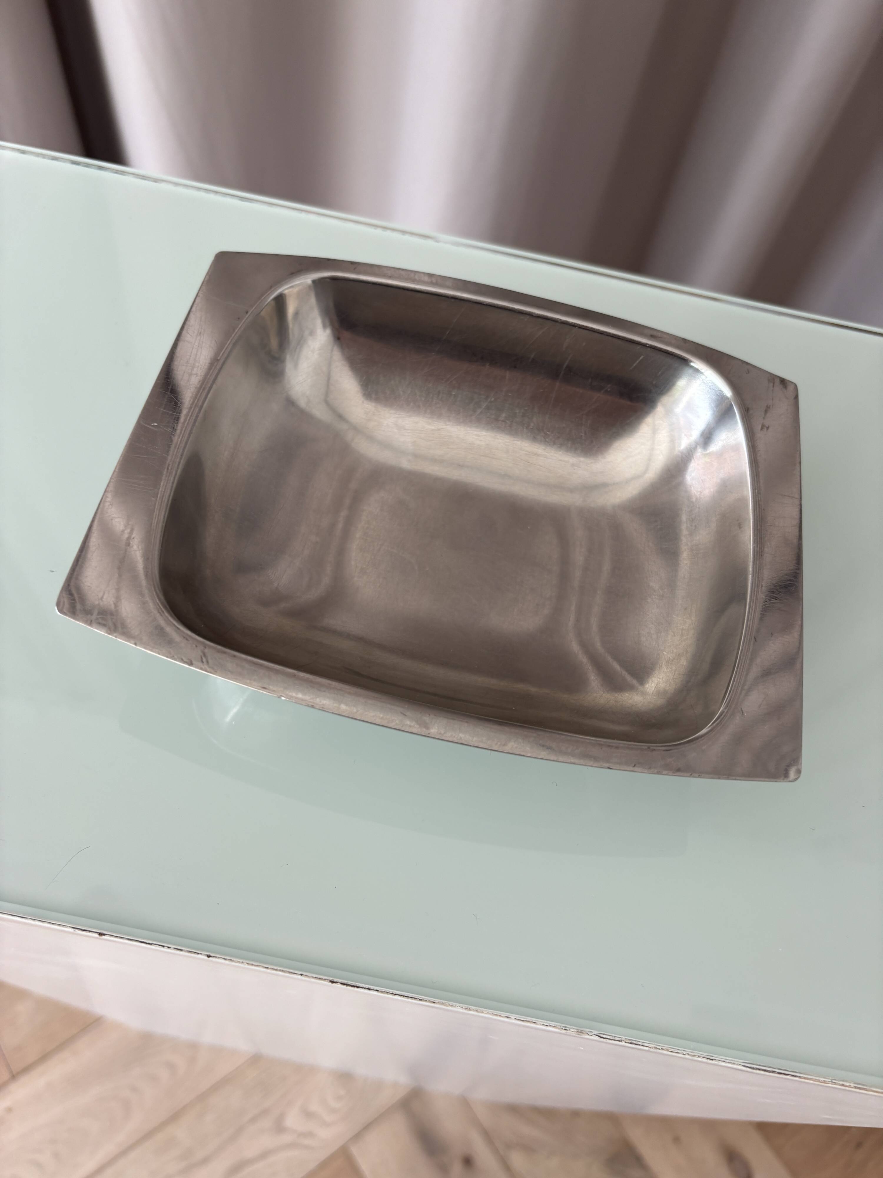 Vintage stainless steel dish / catchall AS Sweden