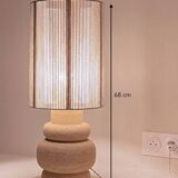 Gard stone lamp and woven cotton thread lampshade