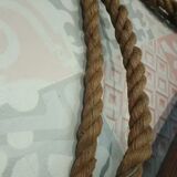 Brass cord wood glass suspension