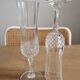 Service of 6 crystal champagne flutes from Arc model Longchamp