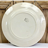 7 dessert plates XIX Sarreguemines stencil decoration