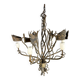 Vintage iron chandelier with rust patina circa 1980