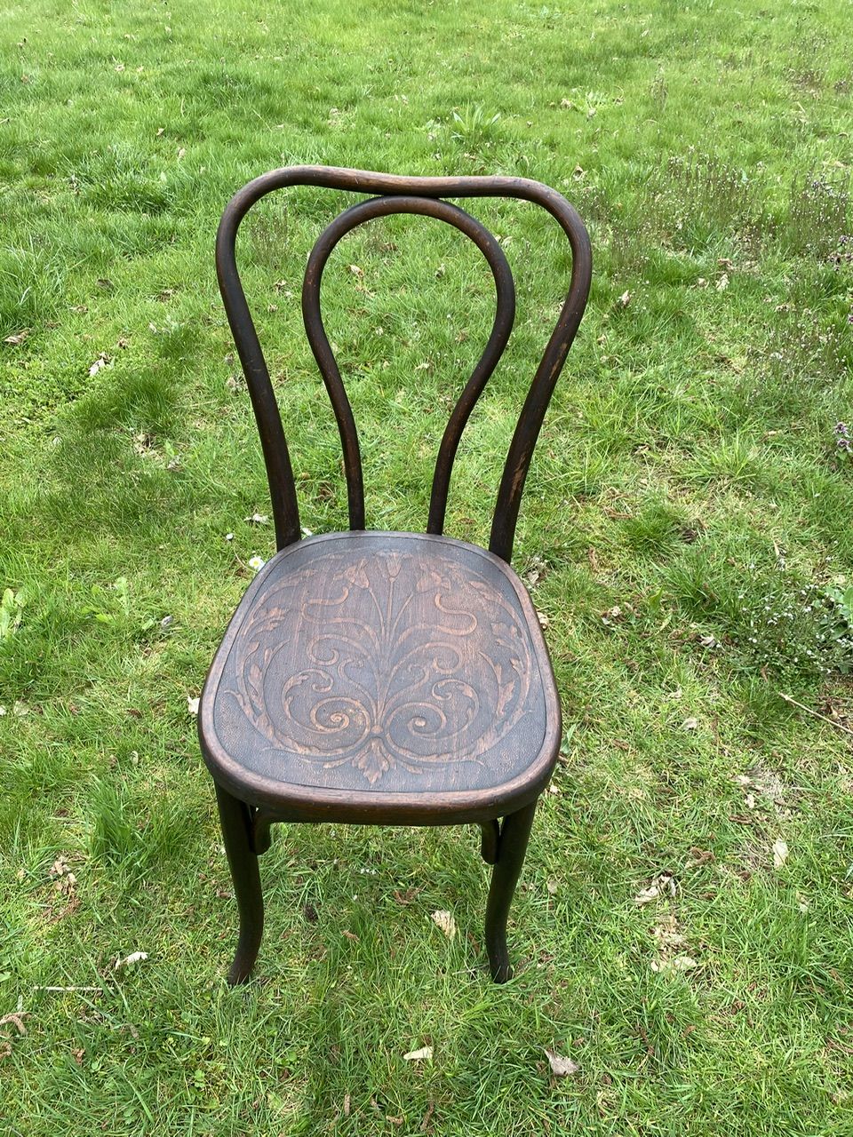 Set of 8 mismatched bistro chairs