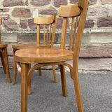 set of 4 Viennese chairs curved wood baumann Restaurant Paris bistro