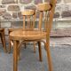 set of 4 Viennese chairs curved wood baumann Restaurant Paris bistro