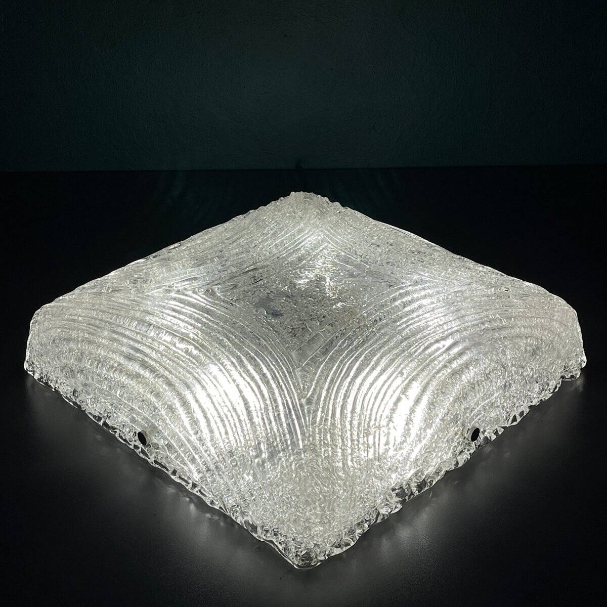 Vintage large Murano glass ceiling lamp by J. T. Kalmar, Austria, 1960s.