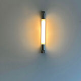 Modernist wall lamp vintage chromed metal France 1930