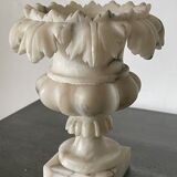 Carved marble vase