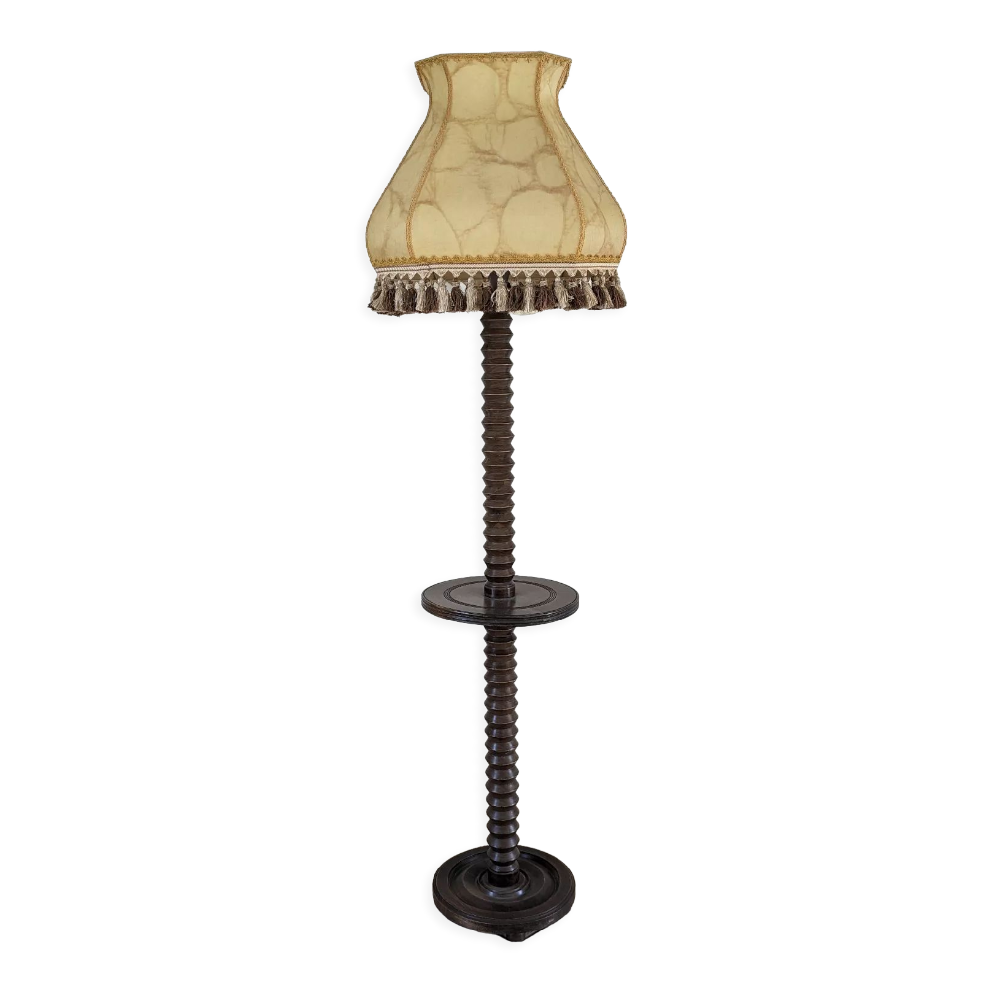 Wooden floor lamp turned 40s