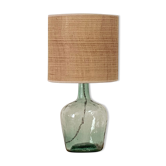 Lampe dame jeanne et rabane