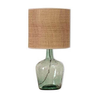 Lampe dame jeanne et rabane