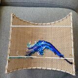 Wave rattan wall lamp