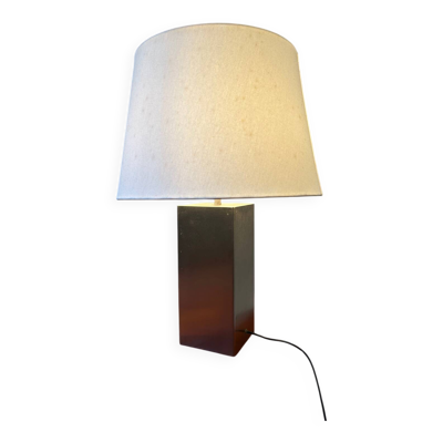 Lampe de table avec pied en alu brossé vintage roche Bobois