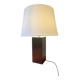 Vintage table lamp with brushed aluminium base Roche Bobois