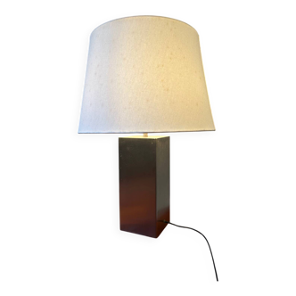 Vintage table lamp with brushed aluminium base Roche Bobois