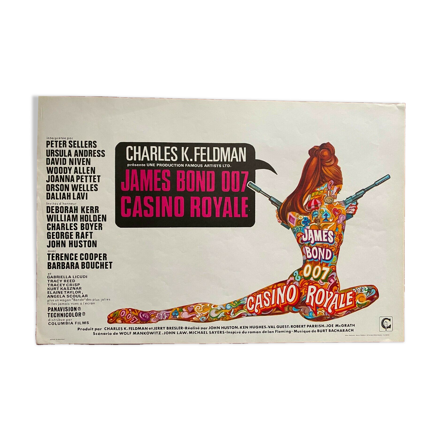Original movie poster "Casino Royale" James Bond 1967