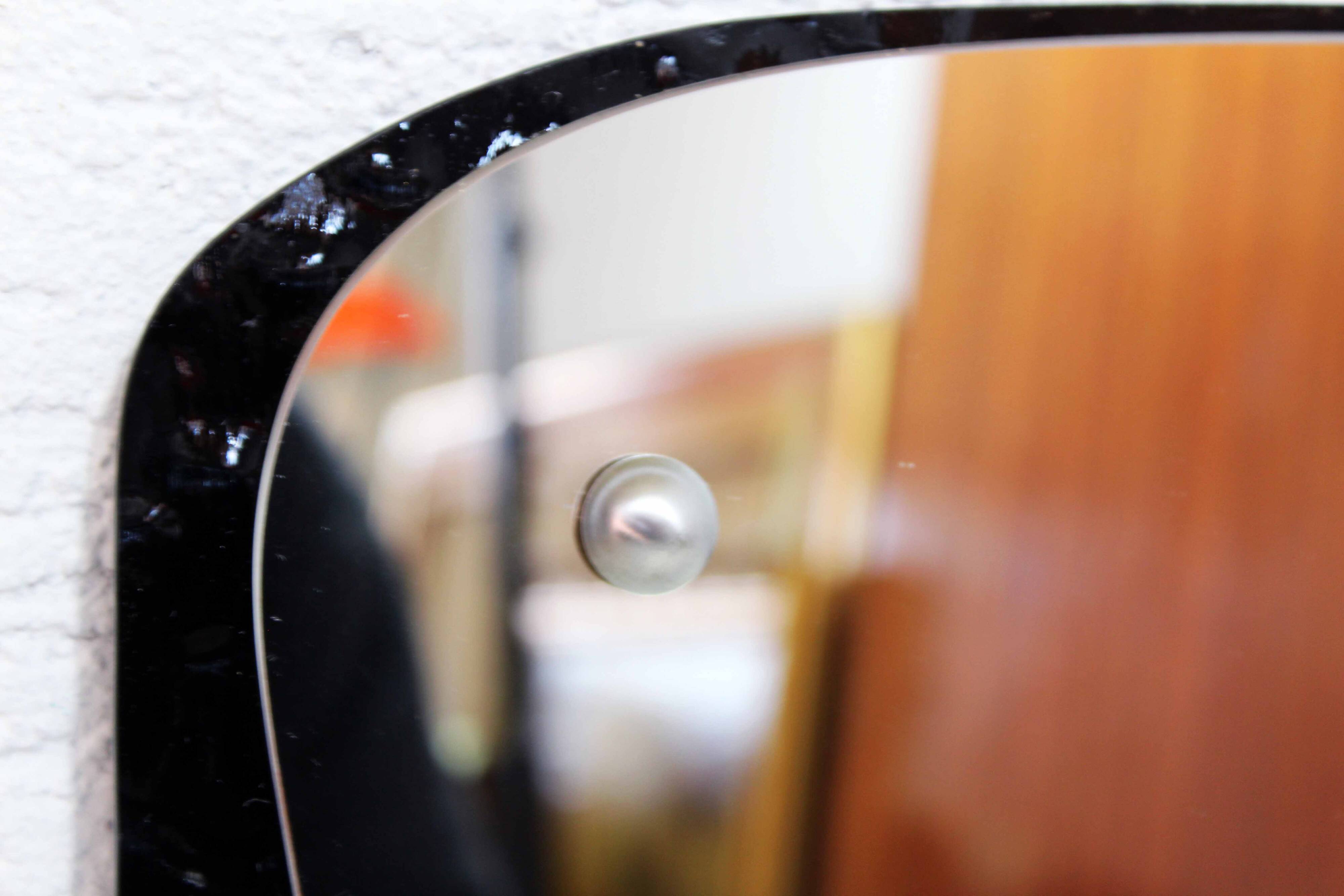 Black glass mirror 1970