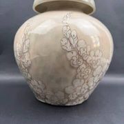 Tharaud Limoges vase with gilded floral decoration and enamelled porcelain – H 26 cm