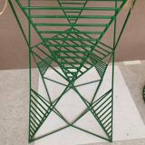 Emerald Green Metal Stools, Italy, Set of 2