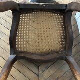 Antique Louis XV chair – molded natural wood / cane base
