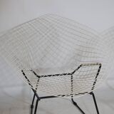 Diamond Chair by Harry Bertoia for Knoll, Set of 2, 1950s/60s Wire Lounge Chair