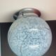 Old glass globe ceiling light clichy opaline metal base support art deco