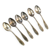Cuillères en laiton Art Déco de WSW, années 1950, ensemble de 6