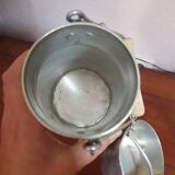 Vintage complete aluminum milk jug milk can