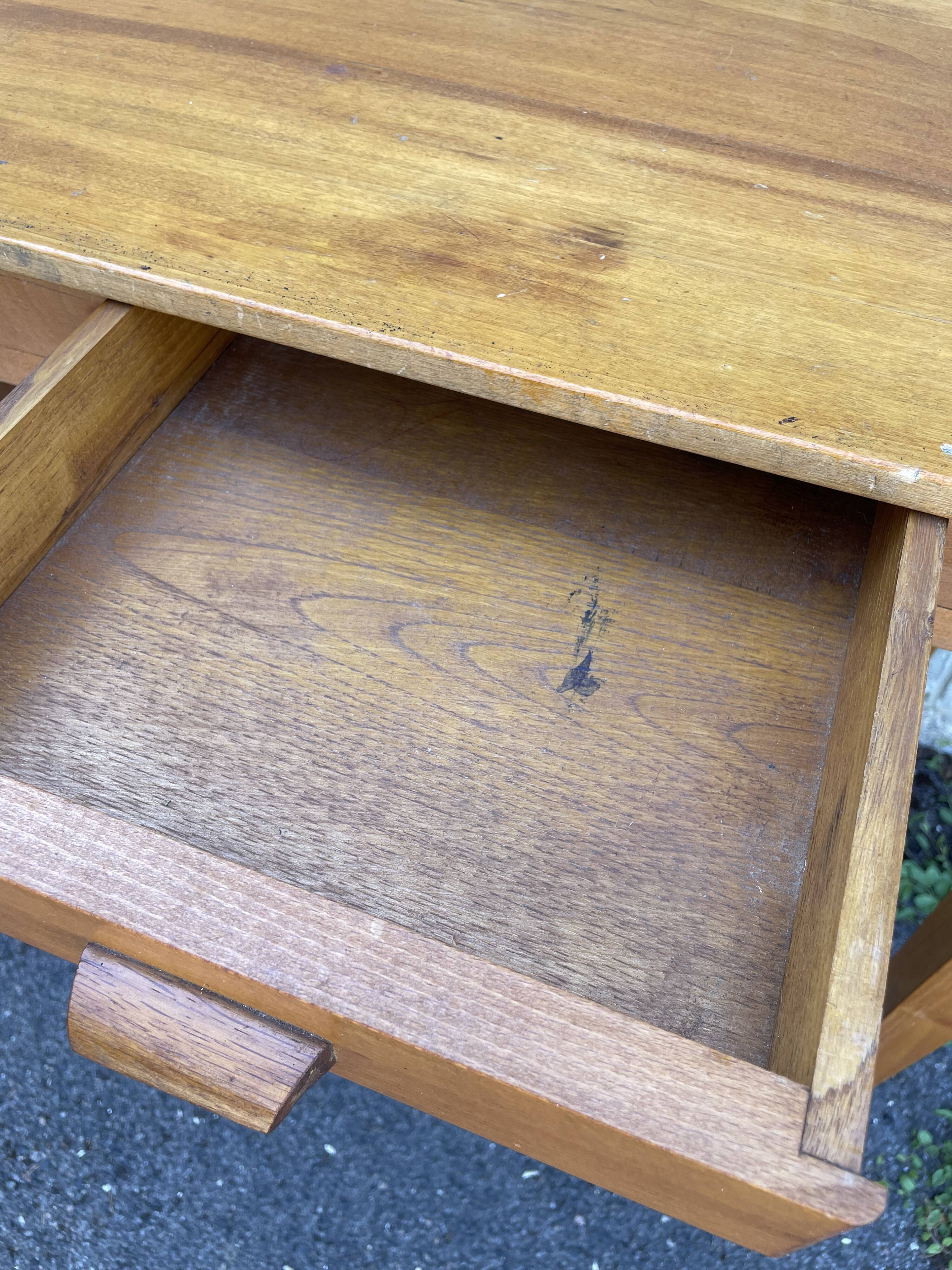 1950s oak side table