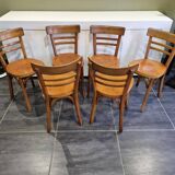 6 Baumann bistro chairs, 1960s