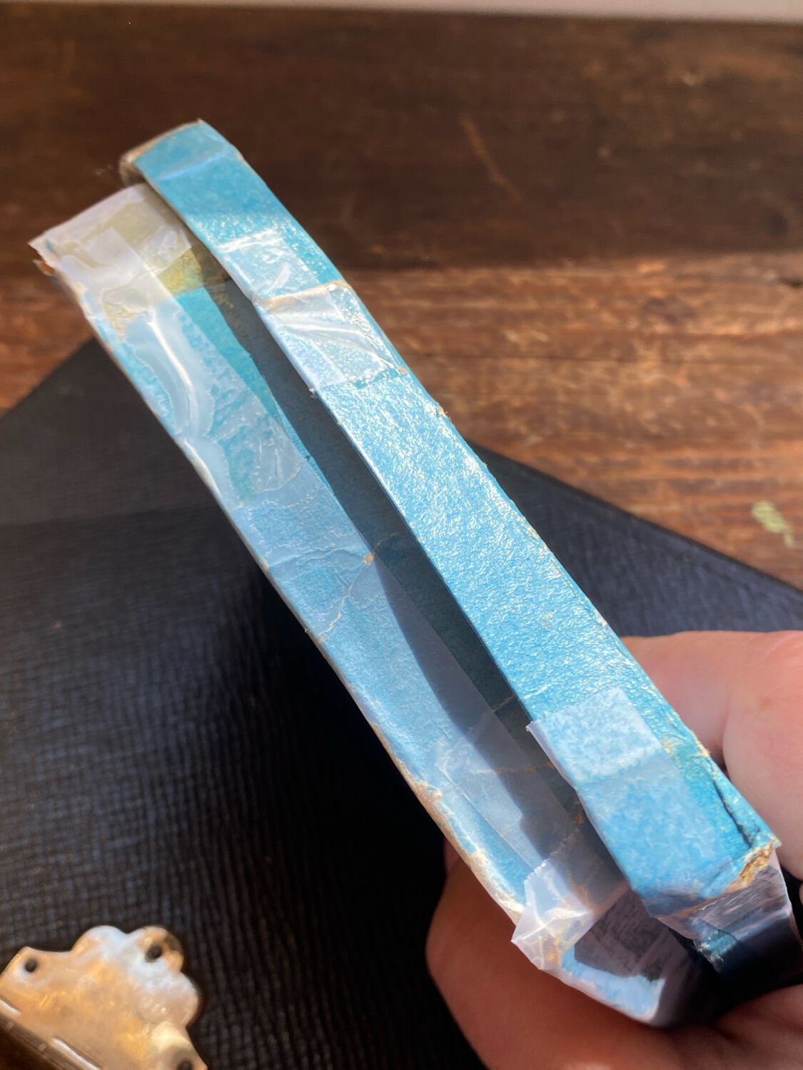 Crystal knife rest, diamond tip
