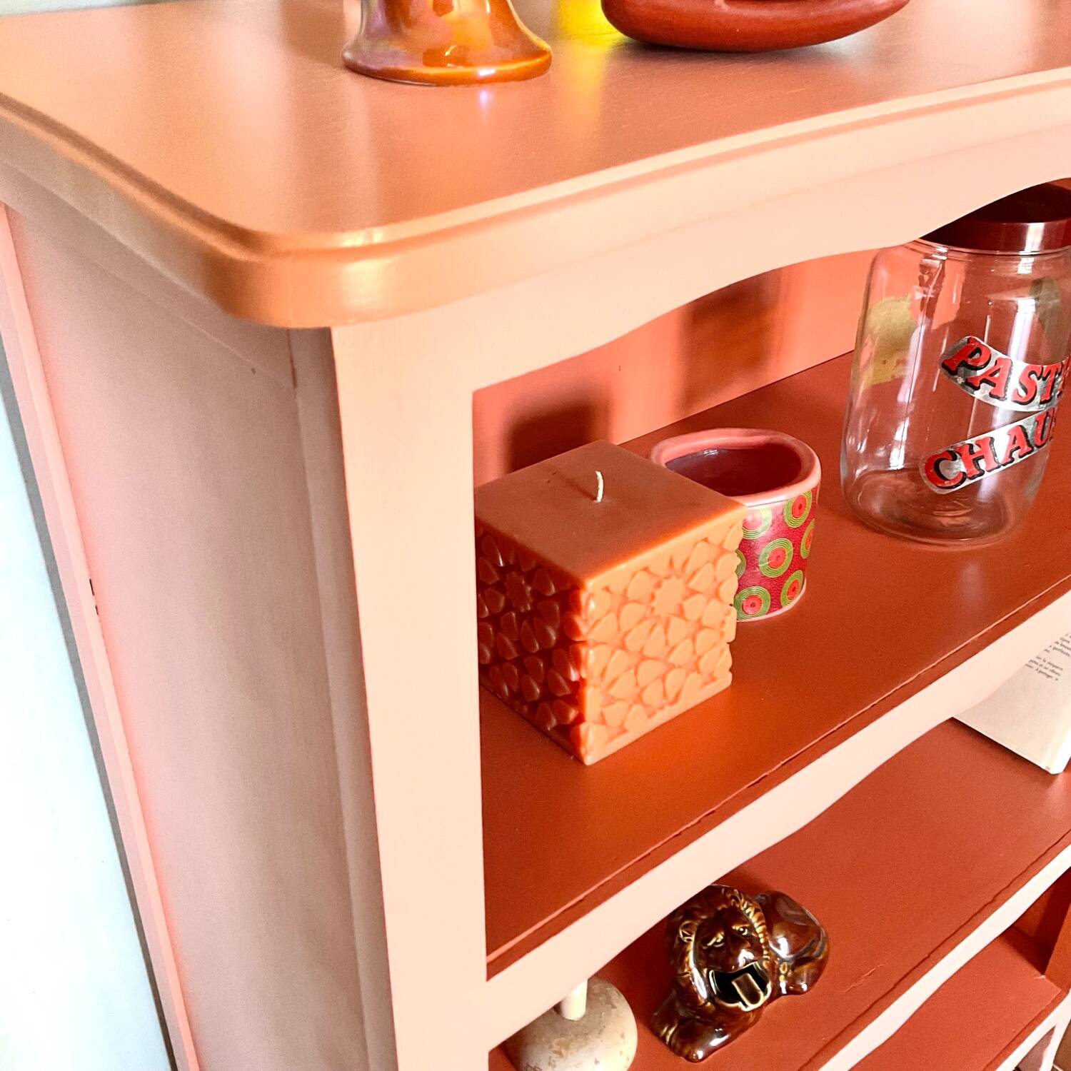 Bibus vintage terracotta bookcase