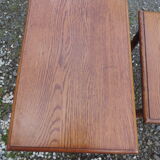 3 oak trundle tables