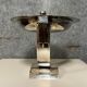 Atypical shaped centerpiece in silver and ebony metal Art Deco era