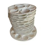 Service à huitres en porcelaine blanche