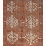 Vintage persian overdyed carpet hamdade oriental rust wool area rug- 295x360cm