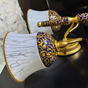 New double wall light (Le Porcellane Florence) Porcelain & Gold